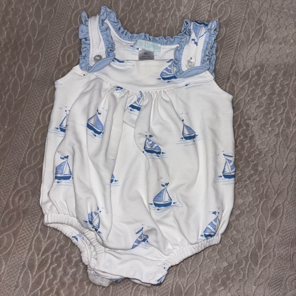 La Luna Sailboat Baby Romper